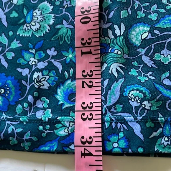 Lands End Floral Scoop Neck Long Sleeve A-Line Dress Size Medium - Picture 10 of 10